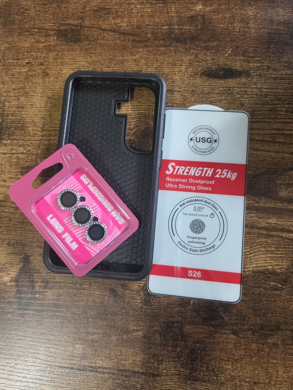 Samsung S26 Phone Case + Screen Protector + Camera Screen Protector Set
